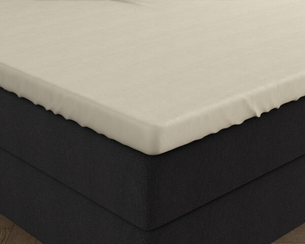 Dubbel Jersey 220 gr. Topper Hoeslaken Creme 140 x 200/220 - Afbeelding 4