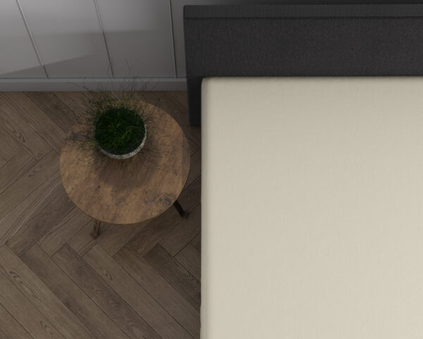 Dubbel Jersey 220 gr. Topper Hoeslaken Creme 140 x 200/220 - Afbeelding 5