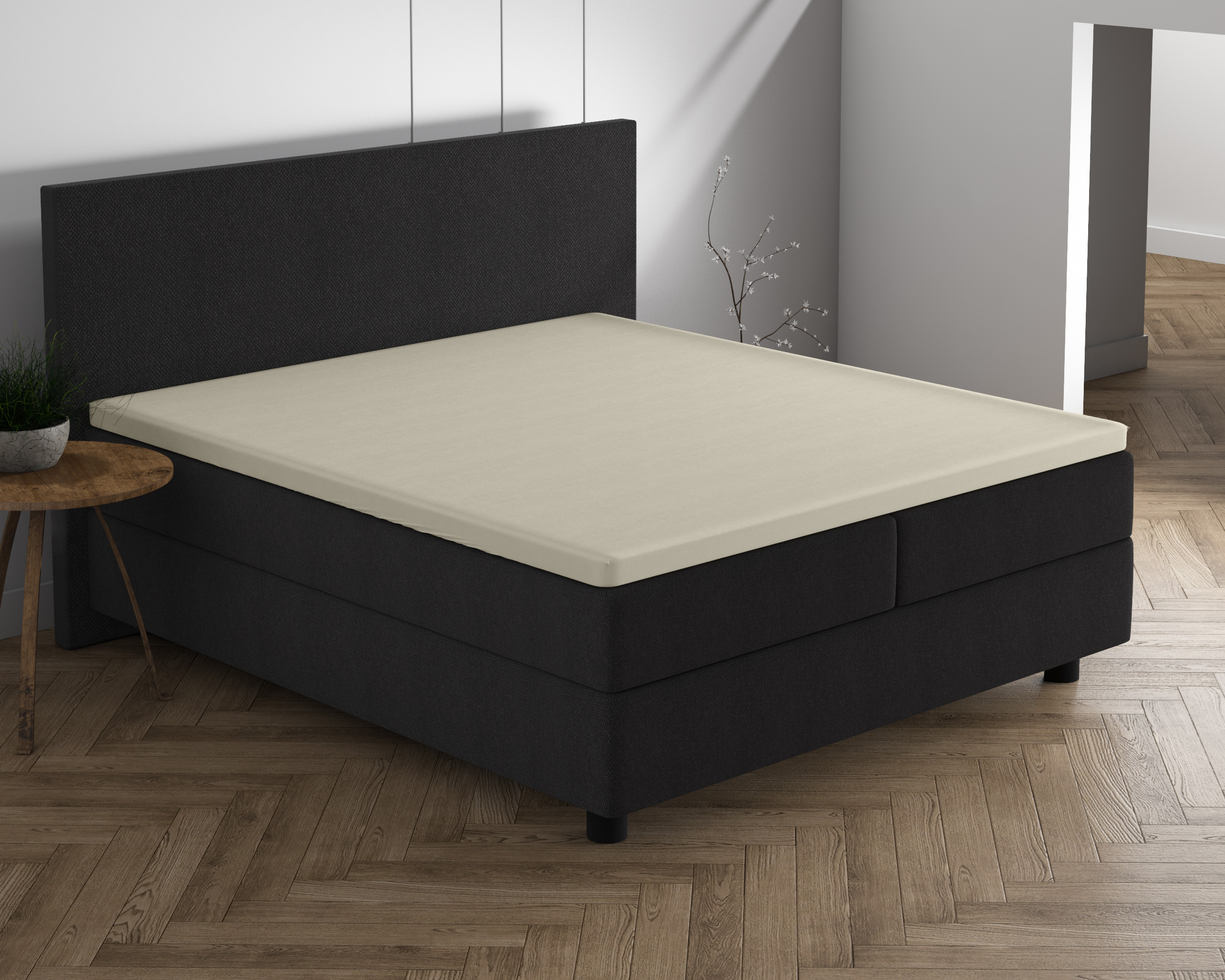 Dubbel Jersey 220 gr. Topper Hoeslaken Creme 160/180 x 200/220