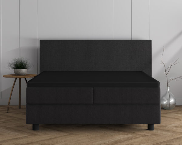 Dubbel Jersey 220 gr. Topper Hoeslaken Zwart 190/200 x 220/230 - Afbeelding 3