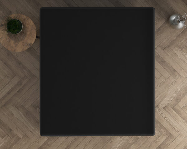 Dubbel Jersey 220 gr. Topper Hoeslaken Zwart 190/200 x 220/230 - Afbeelding 4