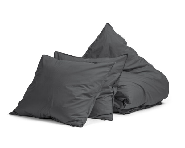 Egyptisch Katoen Uni Dekbedovertrek Antraciet 200 x 200/260 - Afbeelding 5