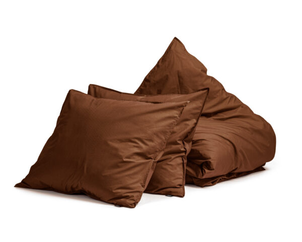 Egyptisch Katoen Uni Dekbedovertrek Bruin 240 x 200/260 - Afbeelding 5