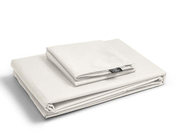 Egyptisch Katoen Uni Dekbedovertrek Creme 140 x 200/260 - Afbeelding 3