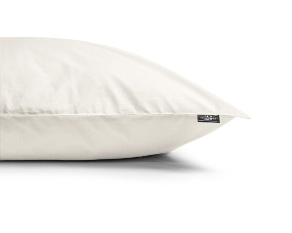 Egyptisch Katoen Uni Dekbedovertrek Creme 140 x 200/260 - Afbeelding 4