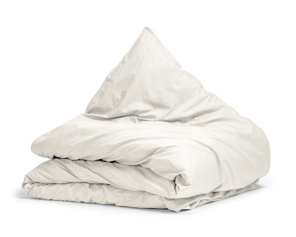 Egyptisch Katoen Uni Dekbedovertrek Creme 140 x 200/260 - Afbeelding 5