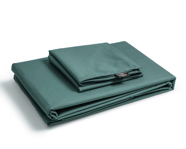 Egyptisch Katoen Uni Dekbedovertrek Donker Groen 140 x 200/260 - Afbeelding 3