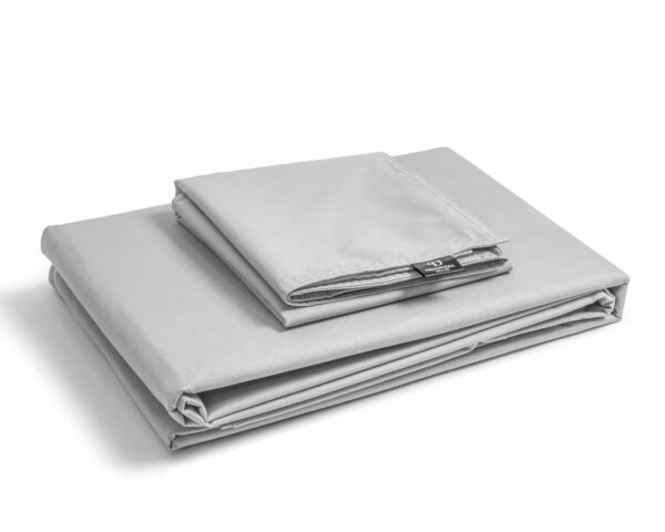 Egyptisch Katoen Uni Dekbedovertrek Grijs 140 x 200/260 - Afbeelding 3