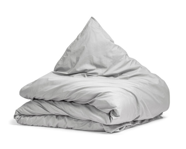 Egyptisch Katoen Uni Dekbedovertrek Grijs 140 x 200/260 - Afbeelding 5