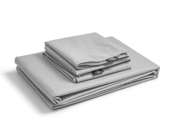 Egyptisch Katoen Uni Dekbedovertrek Grijs 200 x 200/260 - Afbeelding 3