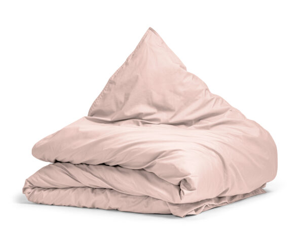 Egyptisch Katoen Uni Dekbedovertrek Roze 140 x 200/260 - Afbeelding 4