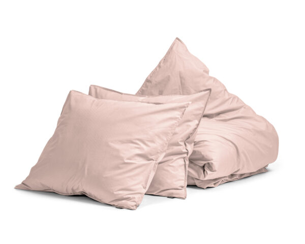 Egyptisch Katoen Uni Dekbedovertrek Roze 200 x 200/260 - Afbeelding 5