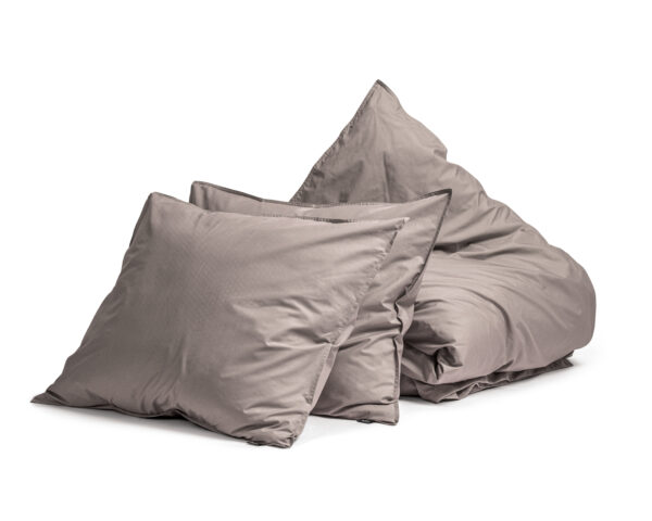 Egyptisch Katoen Uni Dekbedovertrek Taupe 240 x 200/260 - Afbeelding 5