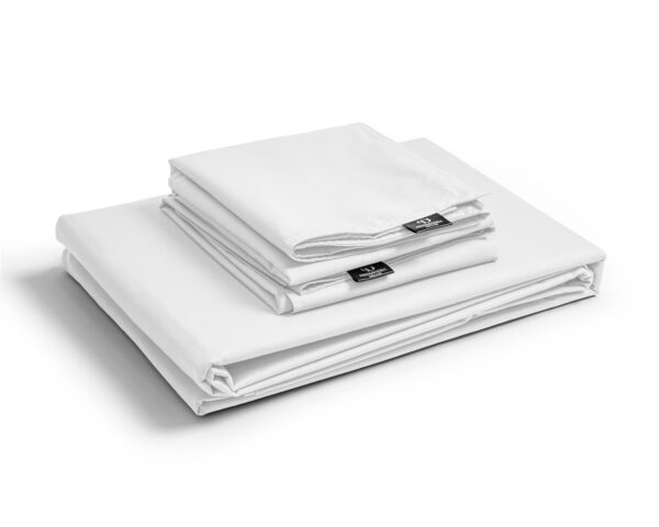 Egyptisch Katoen Uni Dekbedovertrek Wit 135 x 200 - Afbeelding 3
