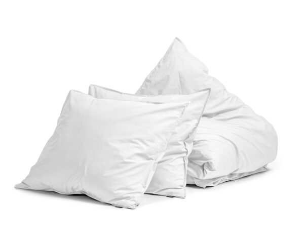 Egyptisch Katoen Uni Dekbedovertrek Wit 135 x 200 - Afbeelding 5