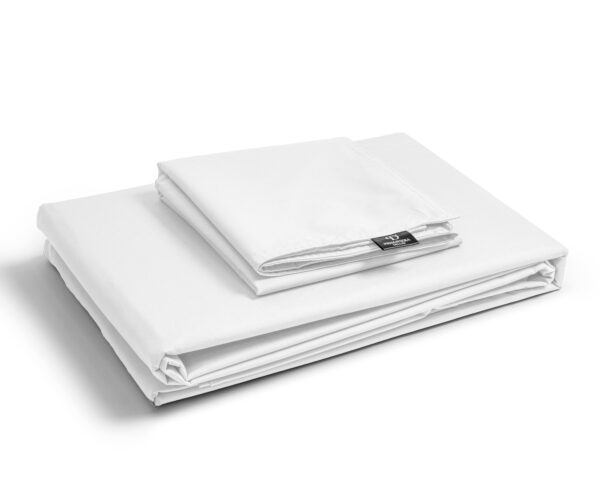 Egyptisch Katoen Uni Dekbedovertrek Wit 140 x 200/260 - Afbeelding 3