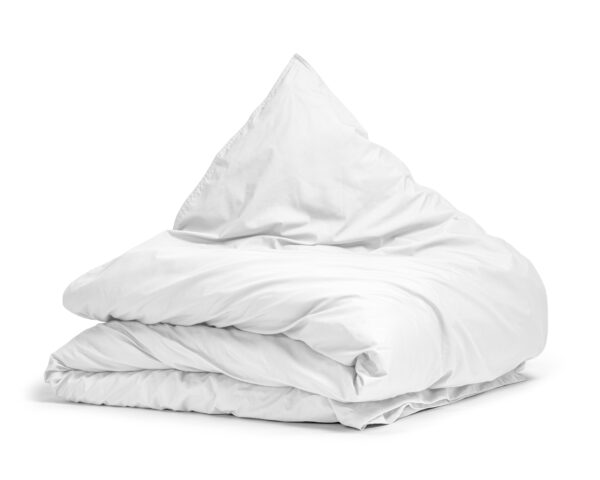 Egyptisch Katoen Uni Dekbedovertrek Wit 140 x 200/260 - Afbeelding 5