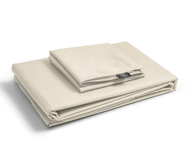 Egyptisch Katoen Uni Dekbedovertrek Zand 140 x 200/260 - Afbeelding 3