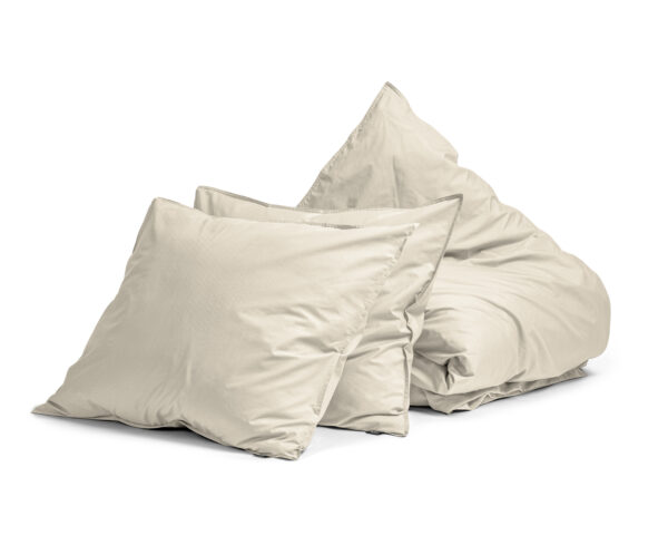 Egyptisch Katoen Uni Dekbedovertrek Zand 200 x 200/260 - Afbeelding 5