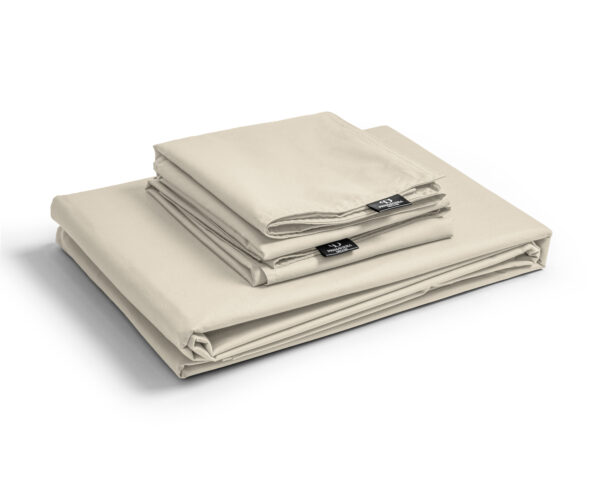 Egyptisch Katoen Uni Dekbedovertrek Zand 240 x 200/260 - Afbeelding 3