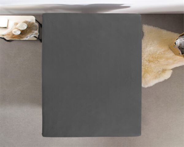 Enkel Jersey 135 gr. Hoeslaken Antraciet 140 x 200 - Afbeelding 4