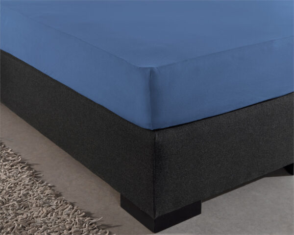 Enkel Jersey 135 gr. Hoeslaken Blauw 140 x 200 - Afbeelding 4