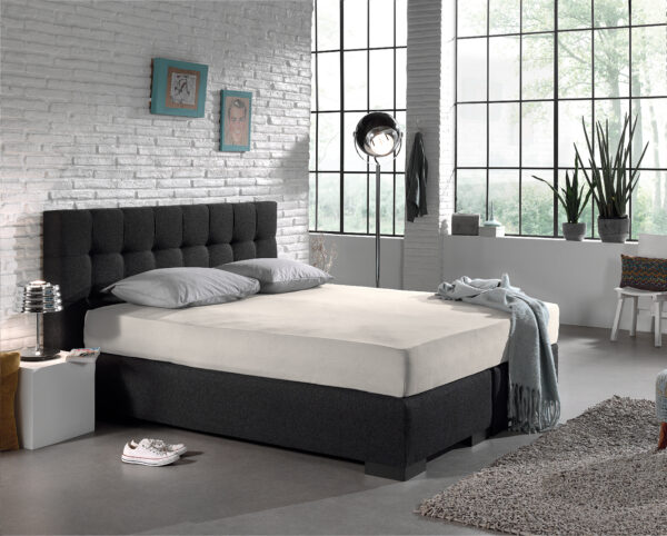 Enkel Jersey 135 gr. Hoeslaken Creme 80/100 x 200 - Afbeelding 2