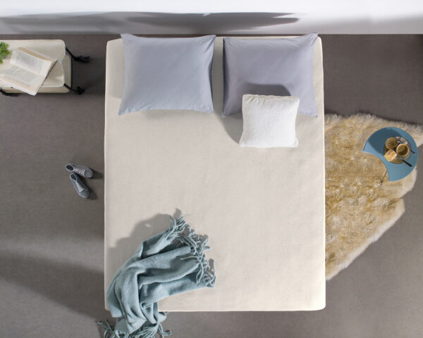Enkel Jersey 135 gr. Hoeslaken Creme 80/100 x 200 - Afbeelding 3