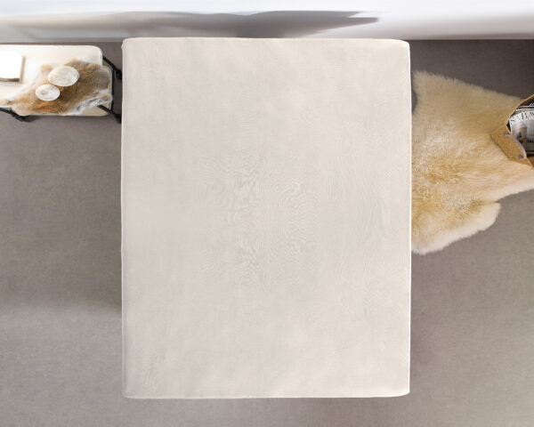 Enkel Jersey 135 gr. Hoeslaken Creme 80/100 x 200 - Afbeelding 4