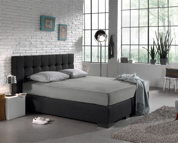 Enkel Jersey 135 gr. Hoeslaken Grijs 140 x 200 - Afbeelding 2