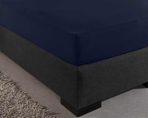 Enkel Jersey 135 gr. Hoeslaken Indigo Blauw 190/200 x 200/220 - Afbeelding 2
