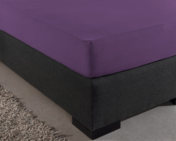 Enkel Jersey 135 gr. Hoeslaken Paars 160/180 x 200 - Afbeelding 4