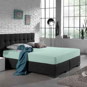 Enkel Jersey 135 gr. Hoeslaken Pastel Blauw 190/200 x 200/220