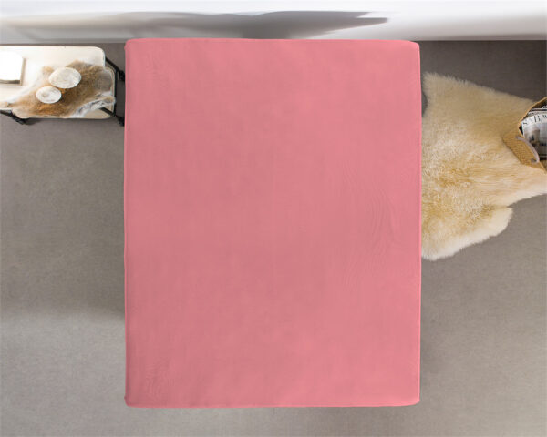 Enkel Jersey 135 gr. Hoeslaken Roze 80/100 x 200 - Afbeelding 3