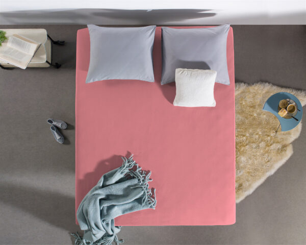 Enkel Jersey 135 gr. Hoeslaken Roze 80/100 x 200 - Afbeelding 5