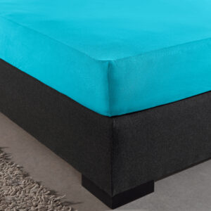 Enkel Jersey 135 gr. Hoeslaken Turquoise 80/100 x 200