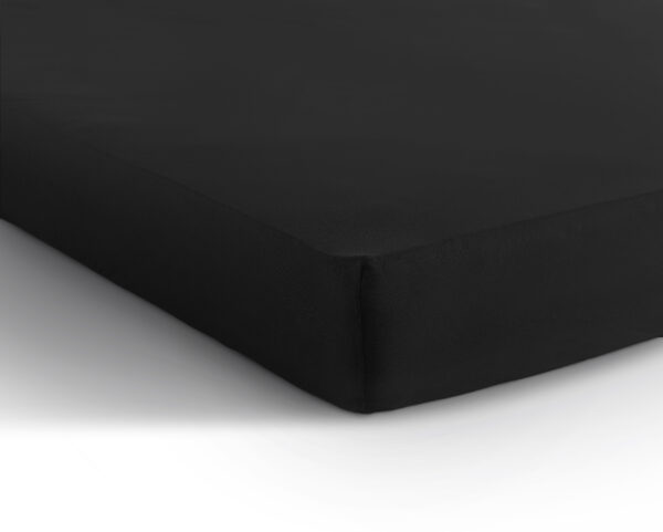 Enkel Jersey 135 gr. Hoeslaken Zwart 80/100 x 200 - Afbeelding 5