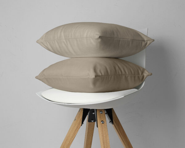 Flanel 2 in 1 Kussenslopen Taupe - Afbeelding 2