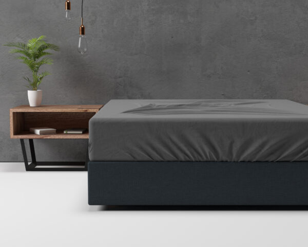 Flanel Basic Hoeslaken Antraciet 90 x 200 - Afbeelding 2