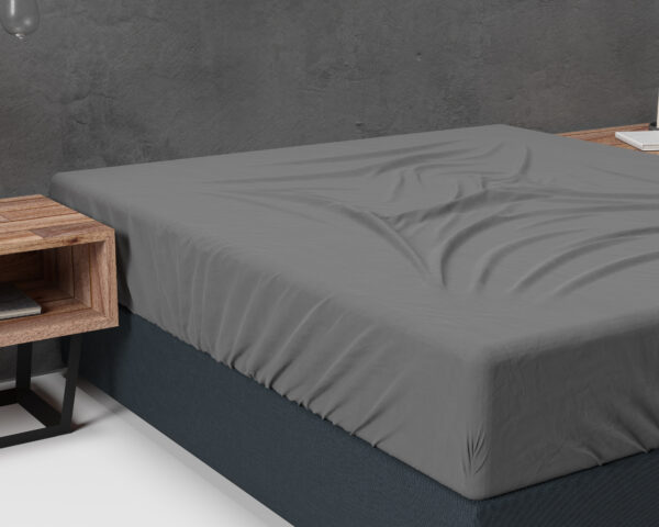 Flanel Basic Hoeslaken Antraciet 90 x 200 - Afbeelding 3