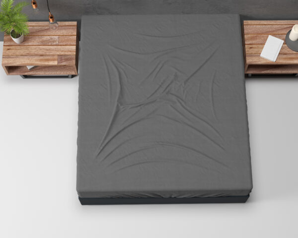 Flanel Basic Hoeslaken Antraciet 90 x 200 - Afbeelding 4
