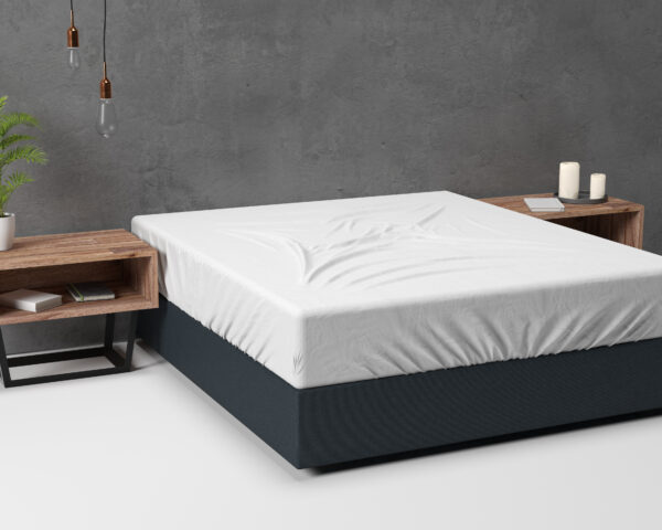 Flanel Basic Hoeslaken Wit 90 x 200 - Afbeelding 2
