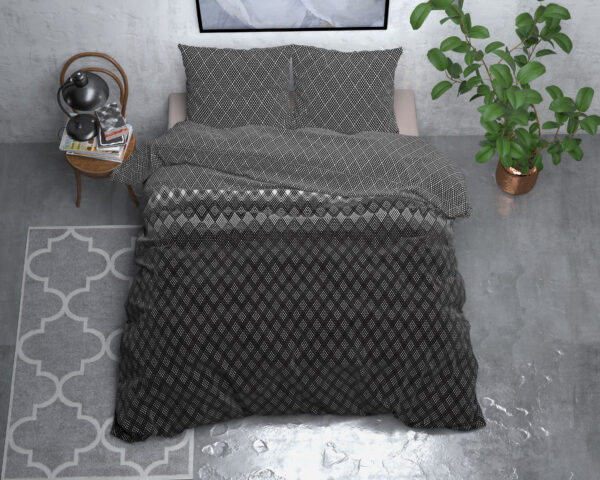 Flanel Cheng Antraciet 140 x 200/220 - Afbeelding 2