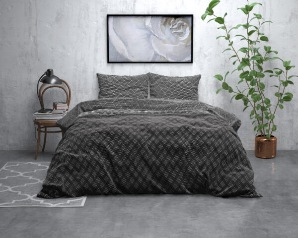 Flanel Cheng Antraciet 140 x 200/220 - Afbeelding 5