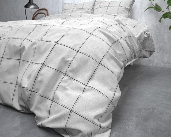 Flanel Deep Check Wit 240 x 200/220 - Afbeelding 4