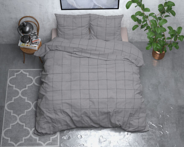 Flanel Deep check Grijs 240 x 200/220 - Afbeelding 2