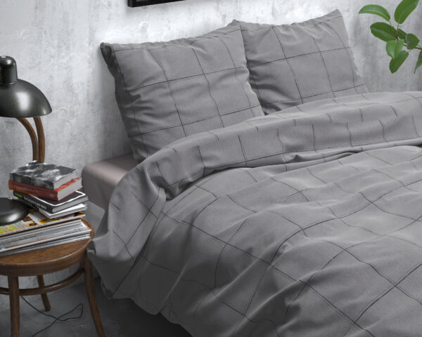 Flanel Deep check Grijs 240 x 200/220 - Afbeelding 3