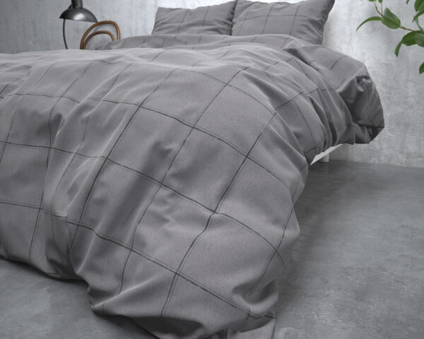 Flanel Deep check Grijs 240 x 200/220 - Afbeelding 4