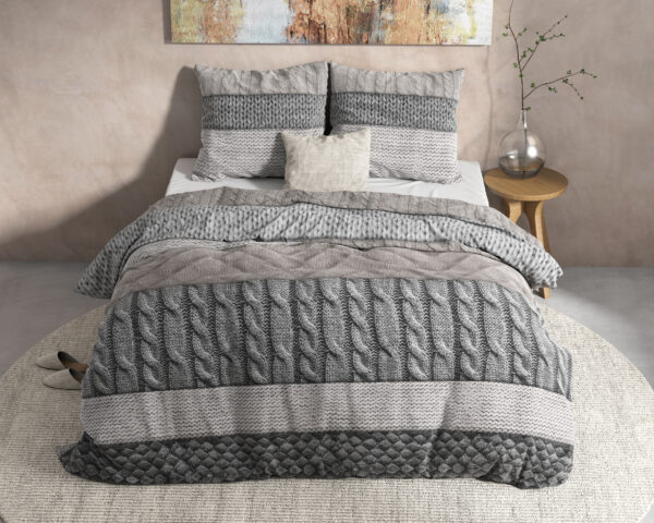 Flanel Elin Taupe 240 x 220 - Afbeelding 2
