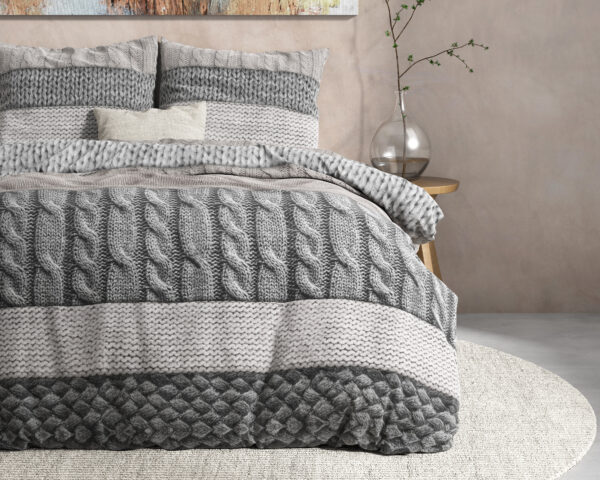Flanel Elin Taupe 240 x 220 - Afbeelding 3